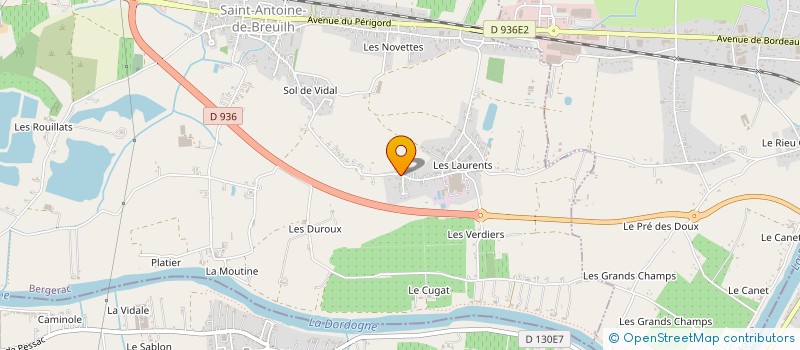 localisation de l'entreprise MADAME MYLENE CHAPUIS  SAINT-ANTOINE-DE-BREUILH