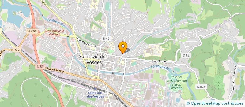 localisation de l'entreprise MADAME MYLENE CLAUDEPIERRE  SAINT-DIE-DES-VOSGES