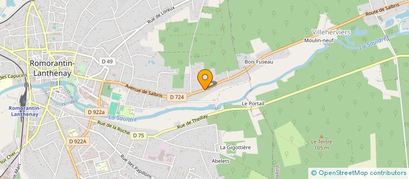 localisation de l'entreprise MADAME MYLENE DA SILVA RIBEIRADIO  ROMORANTIN-LANTHENAY