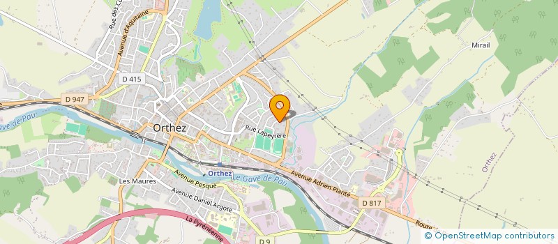 localisation de l'entreprise MADAME MYLENE DARRICAU à ORTHEZ