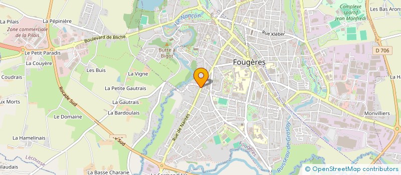 localisation de l'entreprise MADAME MYLENE DENAIS  FOUGERES