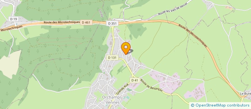 localisation de l'entreprise MADAME MYLENE DUMONT  ORCHAMPS-VENNES