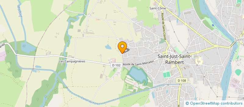 localisation de l'entreprise MADAME MYLENE GIACHINO  SAINT-JUST-SAINT-RAMBERT