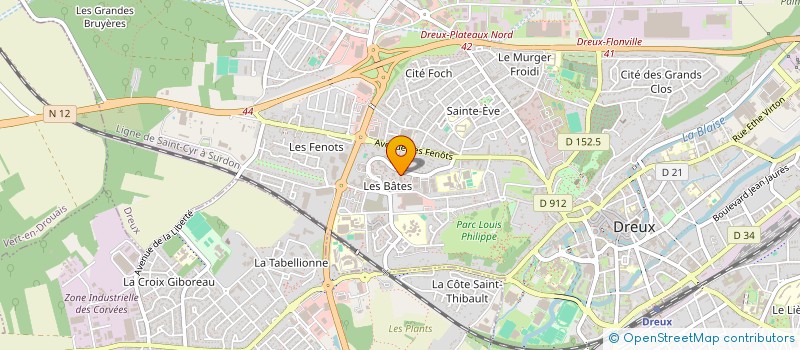 localisation de l'entreprise MADAME MYLENE MARRIERE à DREUX