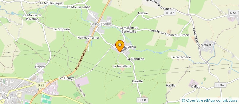 localisation de l'entreprise MADAME MYLENE OMONT  BENOITVILLE