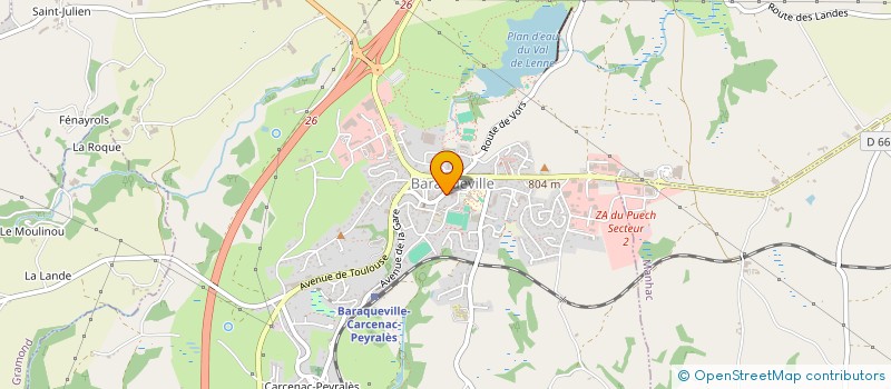 localisation de l'entreprise MADAME MYLENE PUECH  BARAQUEVILLE