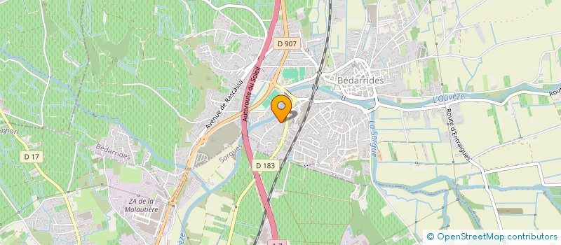 localisation de l'entreprise MADAME MYLENE ROBILLIARD  BEDARRIDES