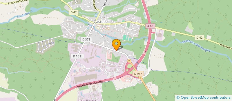 localisation de l'entreprise MADAME MYLENE SAUBION  CASTETS