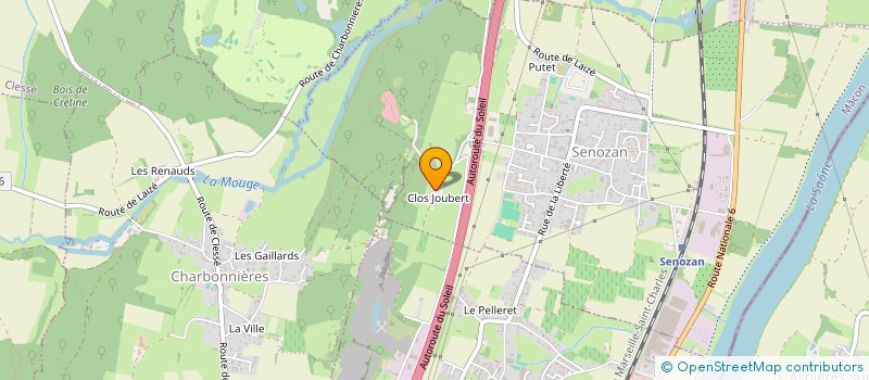 localisation de l'entreprise MADAME MYLENE VANNIER  SENOZAN