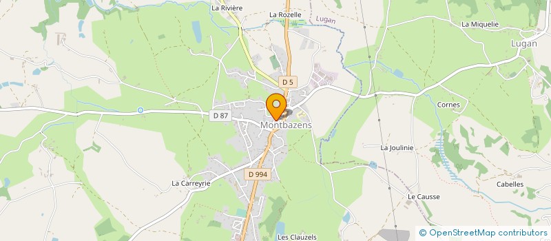 localisation de l'entreprise MADAME MYLENE VINCENT  MONTBAZENS