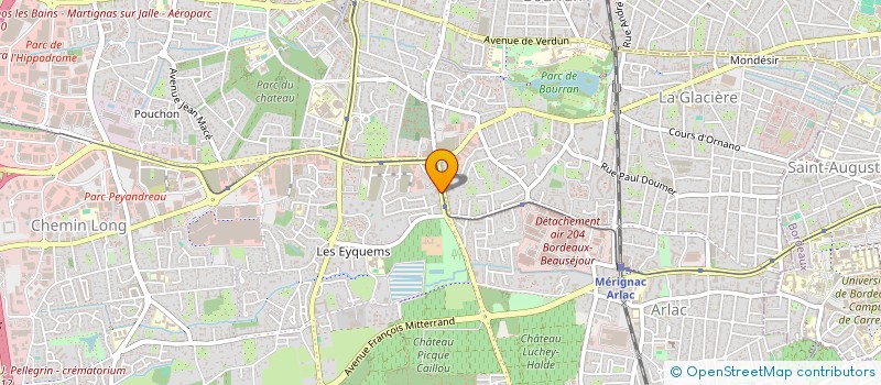 localisation de l'entreprise MADAME MYRIAM ANDRIEUX-PLAZA  MERIGNAC