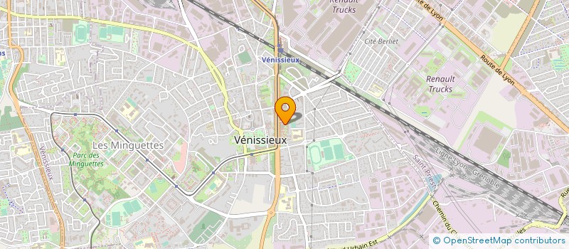 localisation de l'entreprise MADAME MYRIAM AOUIMEUR  VENISSIEUX