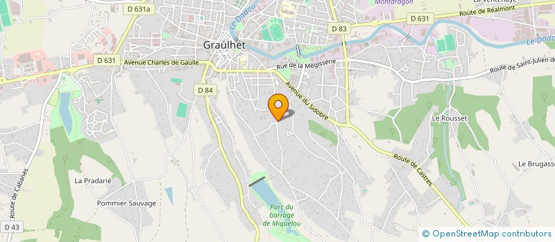 localisation de l'entreprise MADAME MYRIAM BELKARMI  GRAULHET