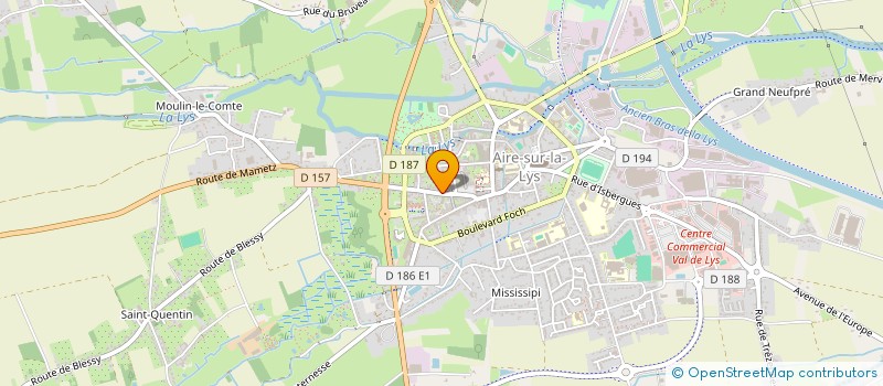 localisation de l'entreprise MADAME MYRIAM BOCCAGE  AIRE-SUR-LA-LYS