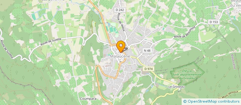 localisation de l'entreprise MADAME MYRIAM BONNET  MALAUCENE