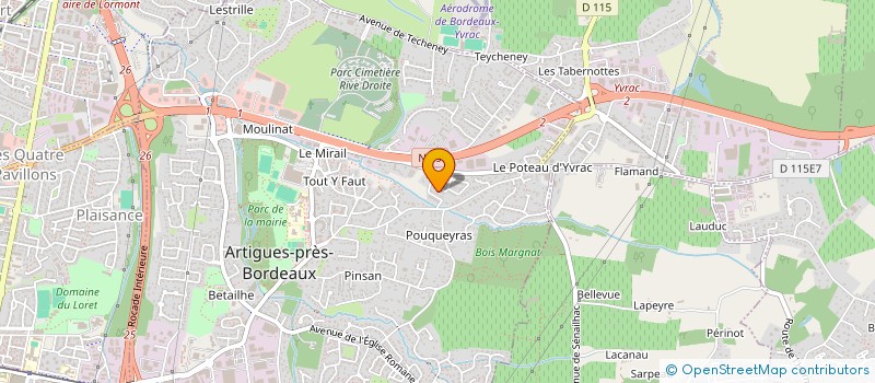 localisation de l'entreprise MADAME MYRIAM BOUZKRI  ARTIGUES-PRES-BORDEAUX