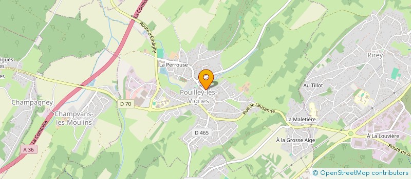 localisation de l'entreprise MADAME MYRIAM CAILLE  POUILLEY-LES-VIGNES