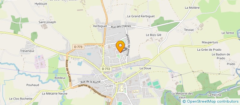 localisation de l'entreprise MADAME MYRIAM CAILLONNEAU  GUER