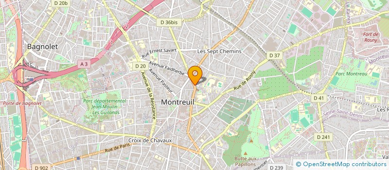 localisation de l'entreprise MADAME MYRIAM CALESTROUPAT  MONTREUIL