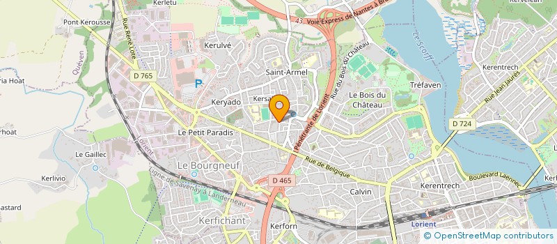 localisation de l'entreprise MADAME MYRIAM CHARTIER  LORIENT