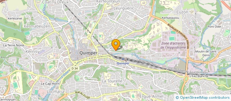 localisation de l'entreprise MADAME MYRIAM CHAUVIN à QUIMPER