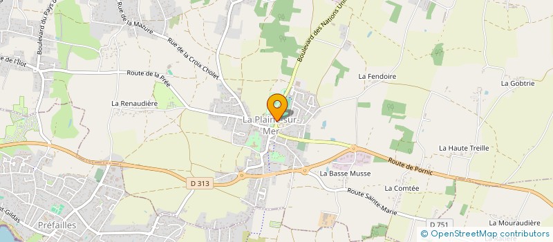 localisation de l'entreprise MADAME MYRIAM DEJOIE à LA PLAINE-SUR-MER