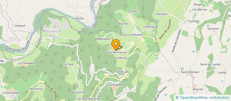 localisation de l'entreprise MADAME MYRIAM DELUBAC  BOUCIEU-LE-ROI