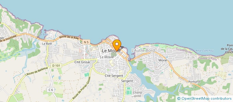 localisation de l'entreprise MADAME MYRIAM FAHRASMANE à LE MOULE