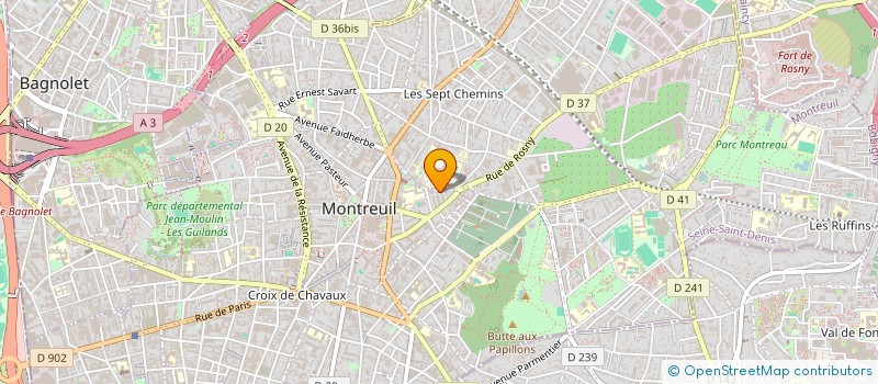 localisation de l'entreprise MADAME MYRIAM FAUCHER-PELLETIER à MONTREUIL