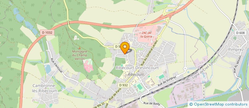 localisation de l'entreprise MADAME MYRIAM FLAMANT  RIBECOURT-DRESLINCOURT