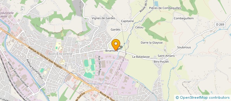 localisation de l'entreprise MADAME MYRIAM GABAS  BON-ENCONTRE