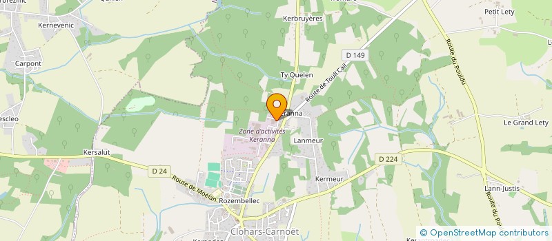 localisation de l'entreprise MADAME MYRIAM GARNIEL  CLOHARS-CARNOET