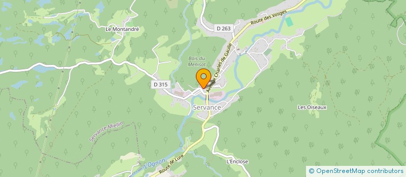 localisation de l'entreprise MADAME MYRIAM GRANTE  SERVANCE-MIELLIN