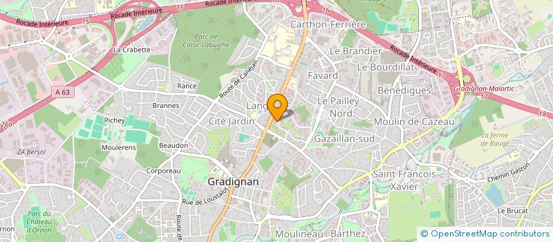 localisation de l'entreprise MADAME MYRIAM GUEVIT  GRADIGNAN