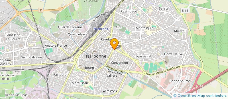 localisation de l'entreprise MADAME MYRIAM HUBERT à NARBONNE