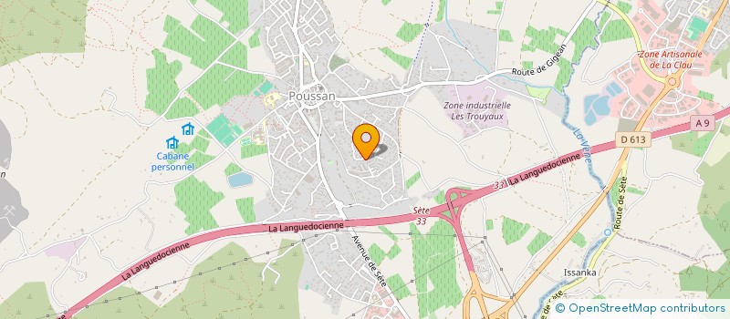 localisation de l'entreprise MADAME MYRIAM KORSO FECIANE  POUSSAN