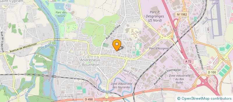 localisation de l'entreprise MADAME MYRIAM LADJIMI  ANDREZIEUX-BOUTHEON