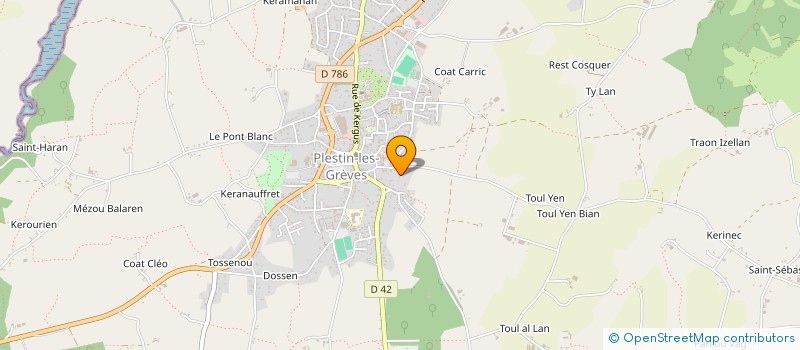 localisation de l'entreprise MADAME MYRIAM LE BIHAN  PLESTIN-LES-GREVES