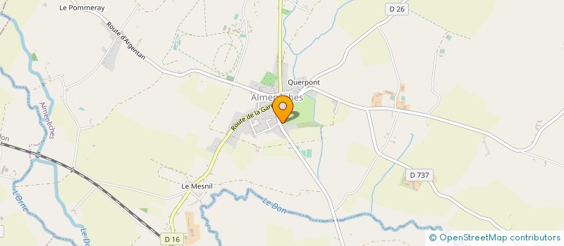 localisation de l'entreprise MADAME MYRIAM LEMENAGER à ALMENECHES