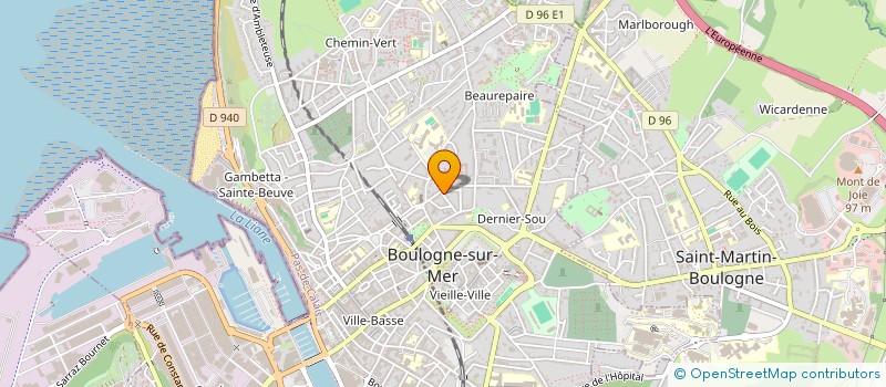 localisation de l'entreprise MADAME MYRIAM PERARD  BOULOGNE-SUR-MER