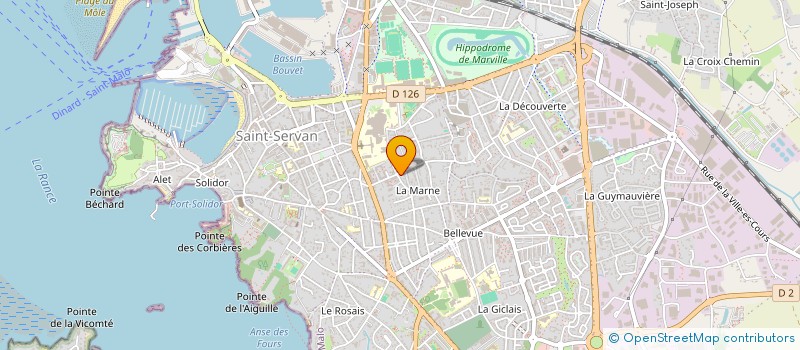 localisation de l'entreprise MADAME MYRIAM PERTEL  SAINT-MALO