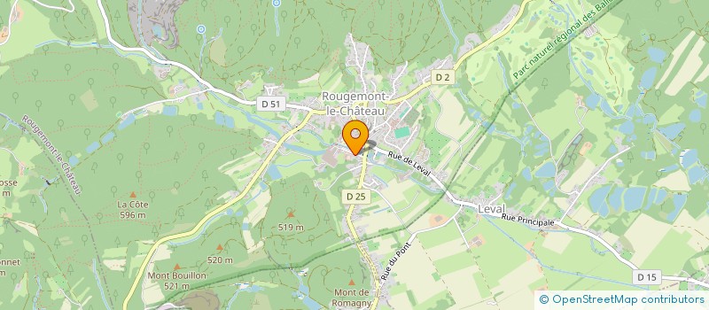 localisation de l'entreprise MADAME MYRIAM PHILIPPE à ROUGEMONT-LE-CHATEAU