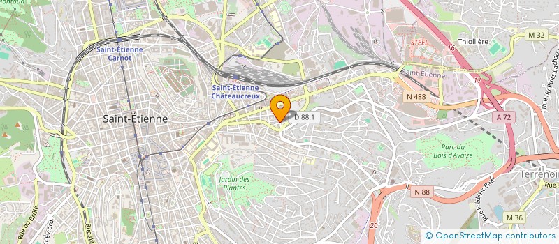 localisation de l'entreprise MADAME MYRIAM POULLY  SAINT-ETIENNE