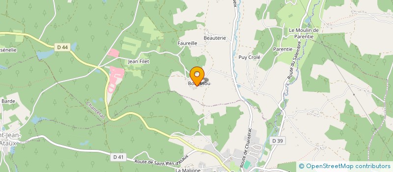 localisation de l'entreprise MADAME MYRIAM POUPARD  CHANTERAC