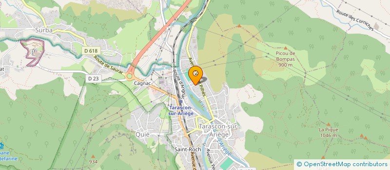 localisation de l'entreprise MADAME MYRIAM ROQUES à TARASCON-SUR-ARIEGE