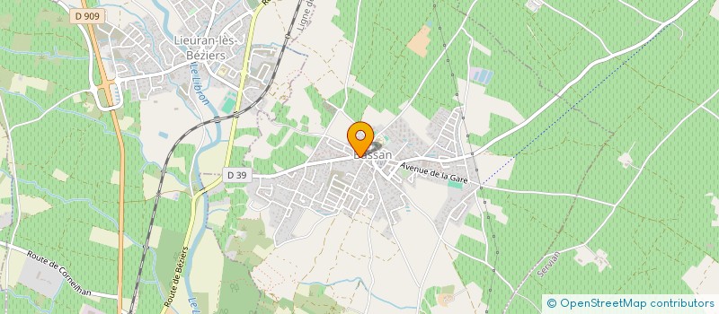 localisation de l'entreprise MADAME MYRIAM SAUBIAC  LIEURAN-LES-BEZIERS