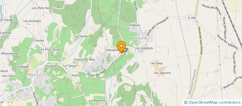 localisation de l'entreprise MADAME MYRIAM SUEUR  MERCUROL-VEAUNES