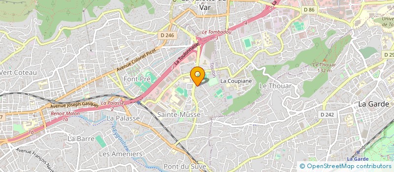 localisation de l'entreprise MADAME MYRIAM TIMELLI  TOULON