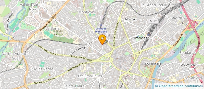 localisation de l'entreprise MADAME MYRIAM TREBUGEAIS à LIMOGES
