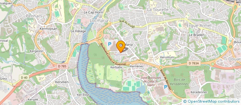 localisation de l'entreprise MADAME MYRIAME LE GUERN  QUIMPER